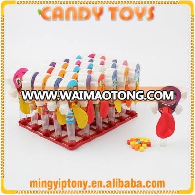 Professional manufacturer cheap candy toy for blow balloon